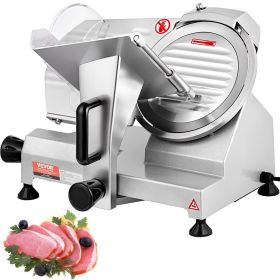 VEVOR Commercial Meat Slicer, 200W Electric Deli Food Slicer, 350-400RPM Meat Slicer with 8" Carbon Steel Blade