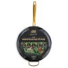 Thyme & Table Non-Stick 5 QT Signature Saute Pan with Glass Lid, Black & Gold