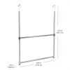 Oceanstar 2-Tier Portable Adjustable Closet Hanger Rod, Chrome