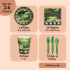 144-Piece Camo Party Decorations for Army-Themed Birthday, Baby Shower, Welcome Home Party, Serves 24, Includes Camouflage Paper Plates, Napkins, Cups