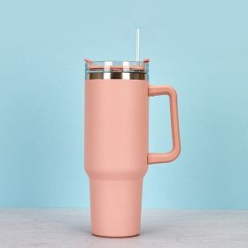 1200ml Stainless Steel Mug Coffee Cup Thermal Travel Car Auto Mugs Thermos 40 Oz Tumbler with Handle Straw Cup Drinkware New In (Color: O, Capacity: 1200ml)