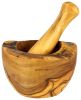 Olive Wood Rustic Mortar and Pestle