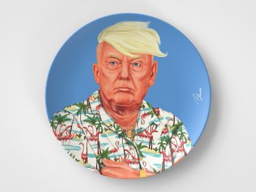 Donald // 10" Round Plate // Political Gift Idea (Set: Single Plate)