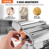 VEVOR Pasta Maker Machine, 9 Adjustable Thickness Settings Noodles Maker, Stainless Steel Noodle Rollers and Cutter, Manual Hand Press