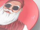 Santa Claus // 10" Round Plate // Christmas Gift Idea